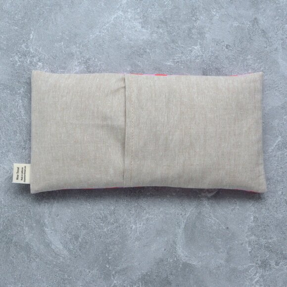 Poppy Pink Cabana Stripe Weighted Eye Pillow Hot/Cold Pack - Picture 4 of 4